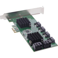 InLine® Schnittstellenkarte, 8x SATA 6Gb/s Controller, PCIe 2.0 (PCI-Express)