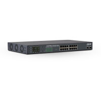 InLine® PoE++ Gigabit Netzwerk Switch 16 Port, 1Gb/s, 2xSFP,19"1HE(inkl. Winkel)