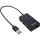 InLine® USB 2.0 Hub, 4 Port, schwarz, mit USB DC Kabel, Kabel 30cm