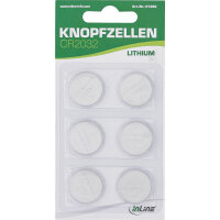 InLine® Knopfzellen, 3V Lithium, CR2032, 6er Pack