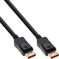 25er Bulk-Pack InLine® DisplayPort 1.4 Kabel, 8K4K, schwarz/gold, 2m