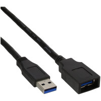 80er Bulk-Pack InLine® USB 3.2 Kabel Verlängerung, A Stecker / Buchse, 1m