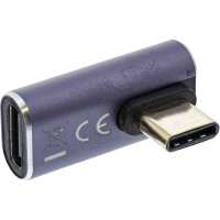 InLine® USB4 Adapter, USB-C Stecker/Buchse vertikal rechts/links gewinkelt