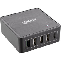 InLine® PD + QC 3.0 USB Netzteil, Ladegerät, 4x...