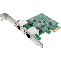 InLine® Dual Gigabit Netzwerkkarte, 2x RJ45 2.5Gb/s, PCIe x1, mit LP Slotblech