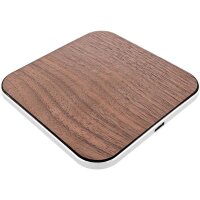 InLine® Qi woodcharge, wireless fast charger, Smartphone kabellos laden, 5/7,5/10W/15W, Typ-C