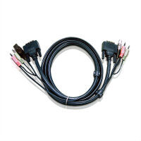 ATEN 2L-7D02UI KVM Kabel DVI-I (Single Link), USB, Audio,...