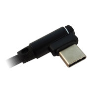 LC-Power LC-C-USB-TYPE-C-1M-2 USB A zu USB-C Kabel, schwarz, 1m