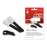 10 LABEL THE CABLE Klettkabelbinder MINI TAGS schwarz