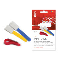10 LABEL THE CABLE Klettkabelbinder MINI TAGS farbsortiert