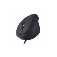 Perixx PERIMICE-519, kleine ergonomische Rechtshänder-Maus, USB-Kabel, schwarz