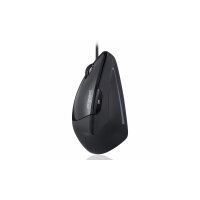 Perixx PERIMICE-513 L, ergonomische Maus, für Linkshänder, vertikal, schwarz