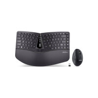 Perixx PERIDUO-606B, DE, Tastatur- und Maus-Set, kabellos, ergonomisch, schwarz