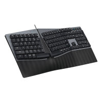 Perixx PERIBOARD-535 DE BL, ergonomische mechanische USB Tastatur (blaue Taster)