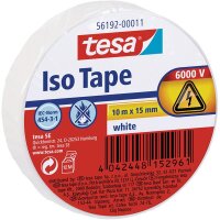 tesa Iso Tape Isolierband weiß 15,0 mm x 10,0 m 1 Rolle