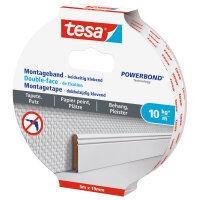 tesa Montageband, 5m x 19mm, für Tapeten und Putz,...