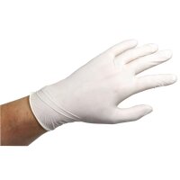 Gepuderte Latexhandschuhe weiß XL (100 Stück)