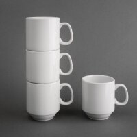 Olympia Whiteware stapelbare Becher 28,4cl (12...