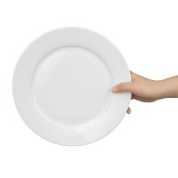 Olympia Whiteware Teller mit breitem Rand 25cm (12...