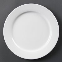 Olympia Whiteware Teller mit breitem Rand 28cm (6 Stück