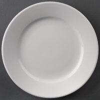 Olympia Athena Weit Randige Teller 202mm/8" Weiß 