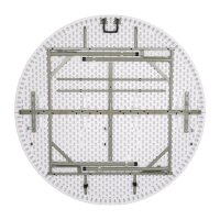 Bolero runder Klapptisch weiß 153cm 3