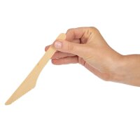 Fiesta Compostable Einweg Holzbesteck Messer Biologisch abbaubar (100 Stück)