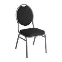 Bolero Bankettstühle mit ovaler Rückenlehne Grau &