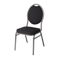 Bolero Bankettstühle mit ovaler Rückenlehne Grau &