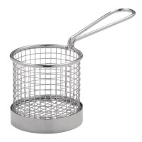 Olympia rundes Frittierkörbchen mit Stiel Edelstahl 8cm