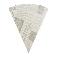 Colpac biologisch abbaubare Pommes Spitztüten mit Zeitungsmotiv (1000 Stück)