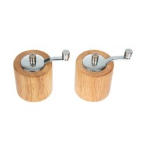 Olympia Salz- und Pfeffermühlenset Heveaholz 8cm 2