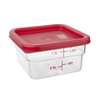 Hygiplas Deckel quadratisch für Vorratsbehälter 1,5 und 3,5L rot