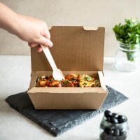 Vegware kompostierbare geriffelte Box zum Mitnehmen Groß(300 Stück)