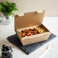 Vegware kompostierbare geriffelte Box zum Mitnehmen Groß(300 Stück)