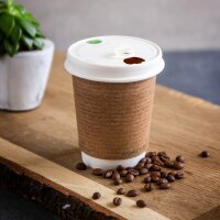 Vegware kompostierbarer 89er-Papierdeckel für Kaffeebecher (1000 Stück)