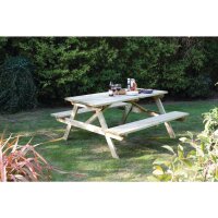 Picknickbank aus Holz für bis zu 6 Personen