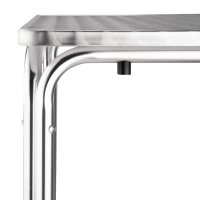 Bolero quadratischer Bistrotisch Edelstahl 4 Beine 60cm 2