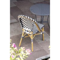 Bolero Rattan Beistellstuhl im Pariser Stil Schwarz (2 St&uu