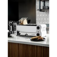 Toaster Weiß 6 Schlitze mit 2 zusätzlichen Elemen