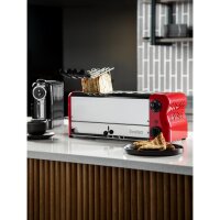 Rowlett Esprit 6 Schlitz Toaster Rot mit 2 zusätzlichen Elementen und Sandwichkäfig