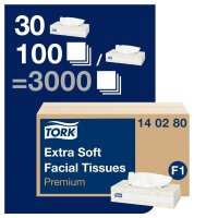 TORK Kosmetiktücherbox F1 Premium Extra Soft, 30x 100 Tücher