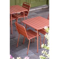 Bolero Terracotta Beistellstühle aus Stahl (4 Stüc