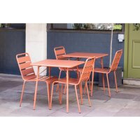 Bolero Terracotta Quadratischer Stahltisch - 700mm 2