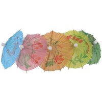 Papierschirmchen in verschiedenen Farben 17cm (144 Stüc