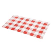 Fettabweisende Papierbögen Rotes Karo 190 x 310mm (200 Stück)