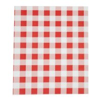Rot kariertes Pergamentpapier 31x38cm (200 St&uuml;ck)