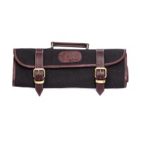 Boldric Messertasche aus schwarzem Segeltuch 6 Fächer 2