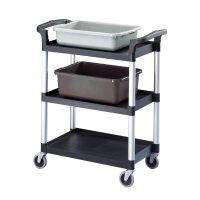 Cambro Servierwagen mit 3 Ablagen schwarz