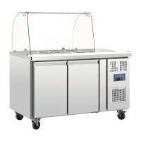 Polar Serie U 2-türige GN-Saladette mit Schutzhaube